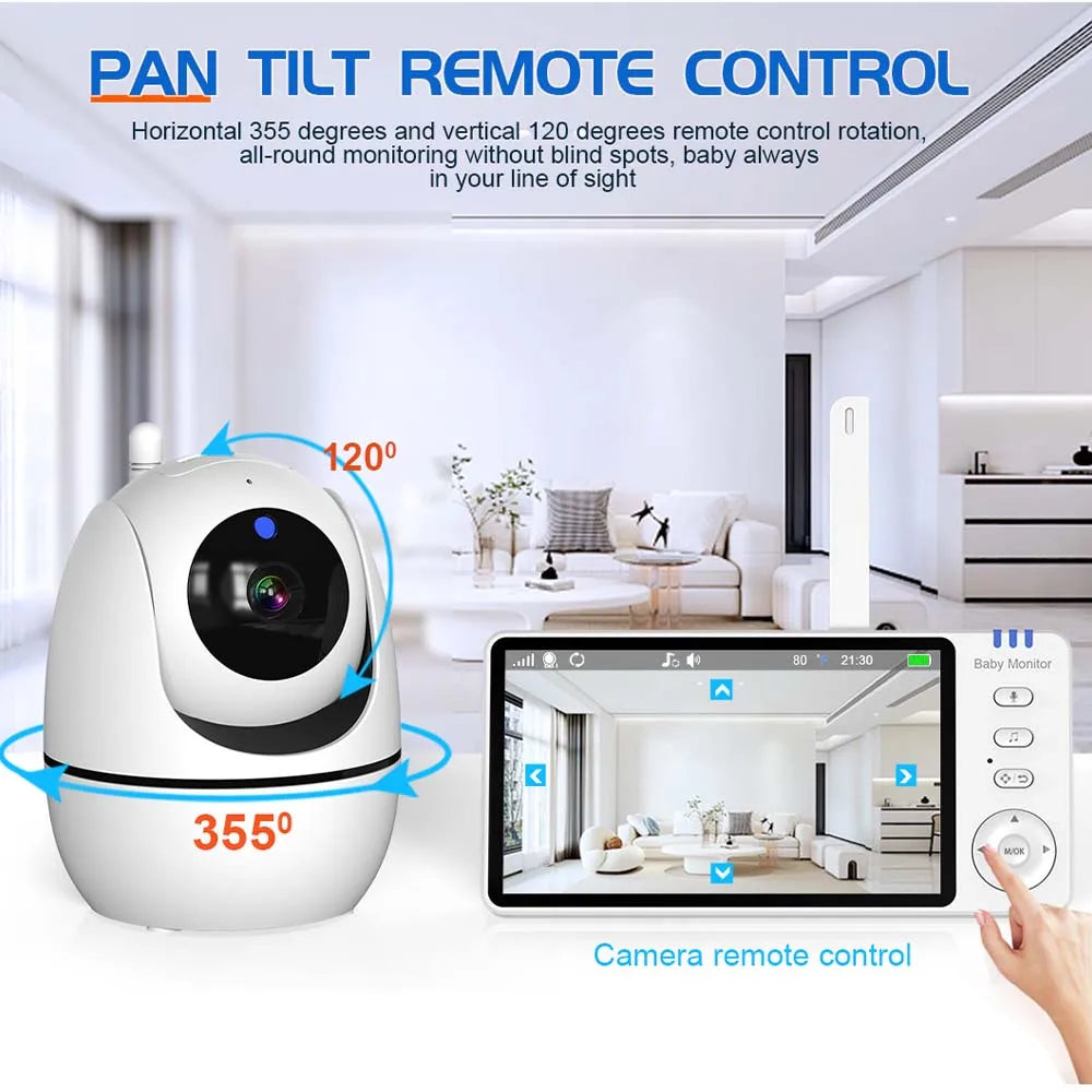 5 Inch Video Baby Monitor With Camera