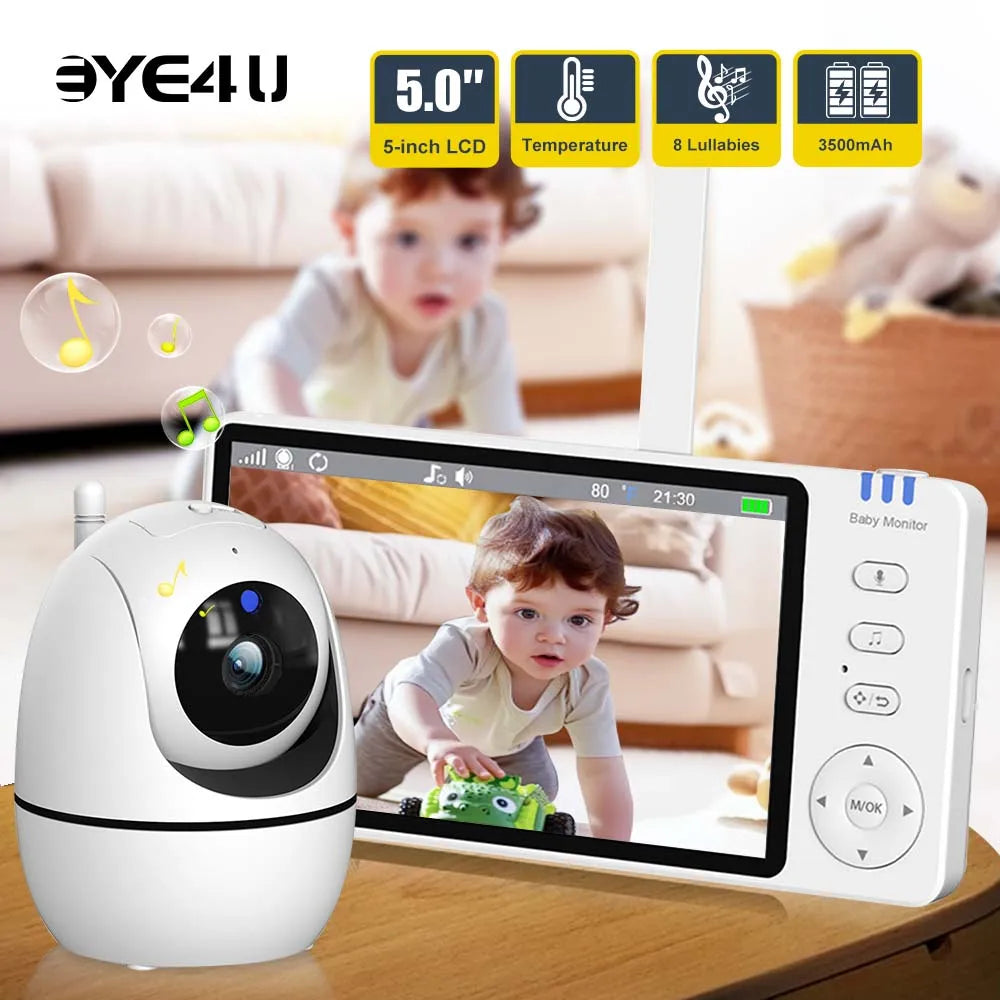 5 Inch Video Baby Monitor With Camera