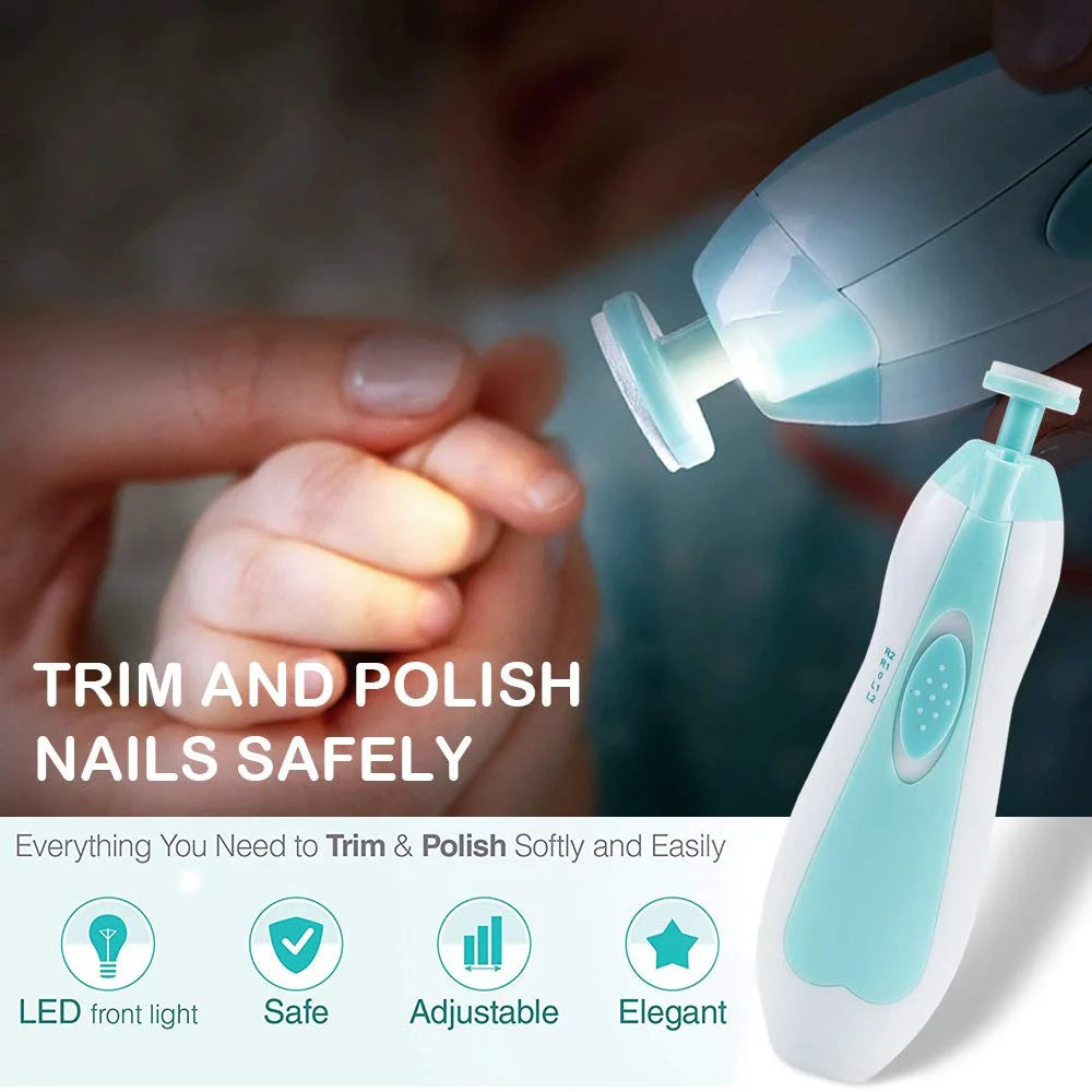 Electric Baby Nail Trimmer with LED Light
